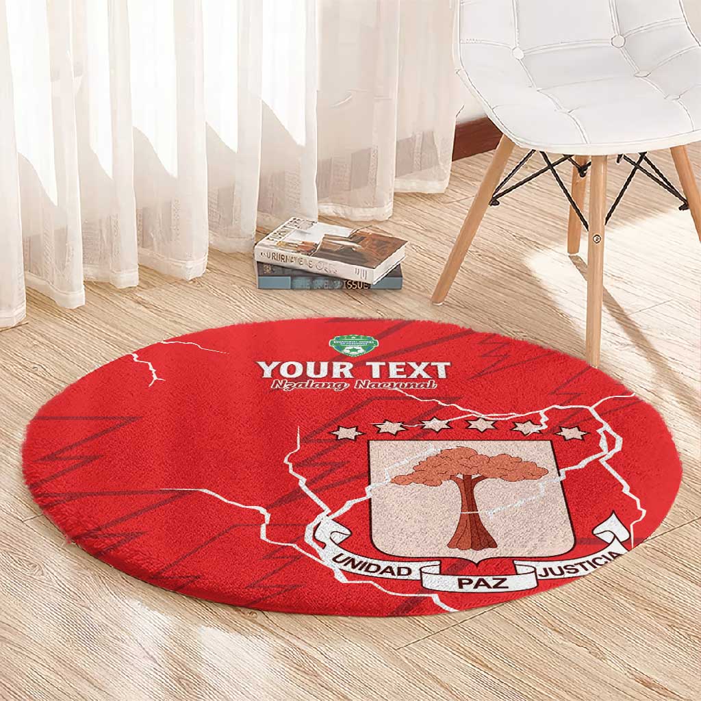 Custom Equatorial Guinea Football Round Carpet Go Champions - Red Version LT15