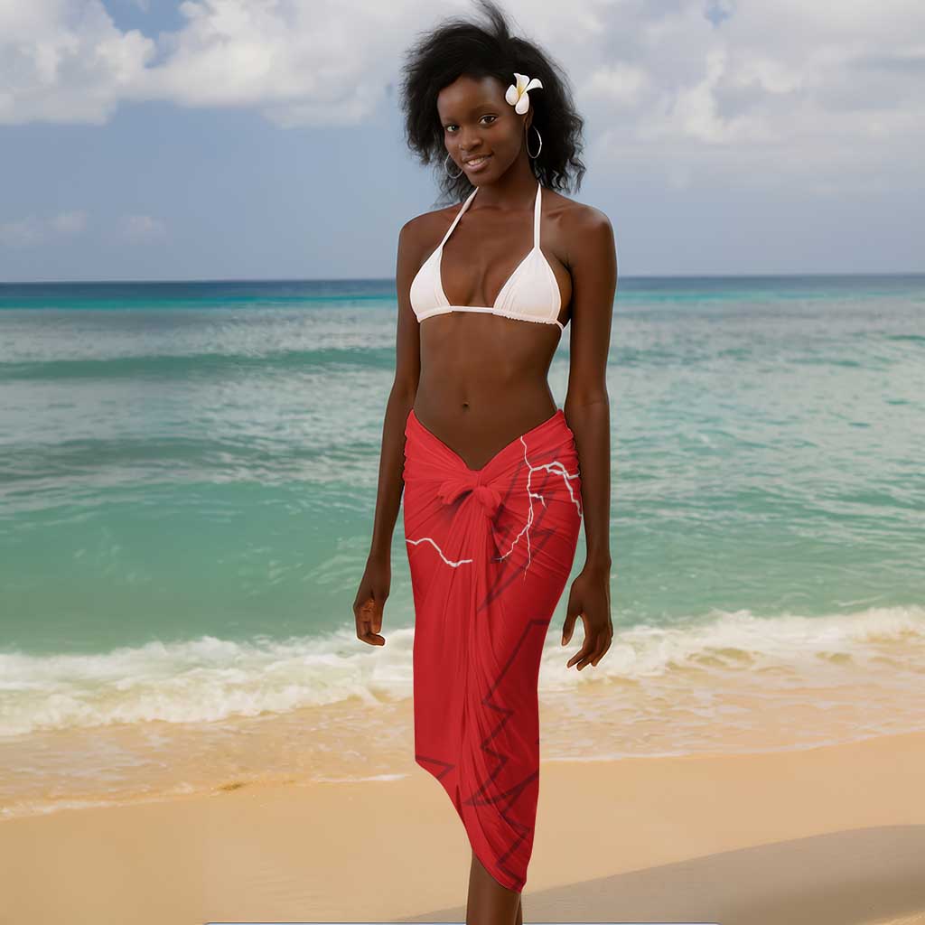 Custom Equatorial Guinea Football Sarong Go Champions - Red Version LT15