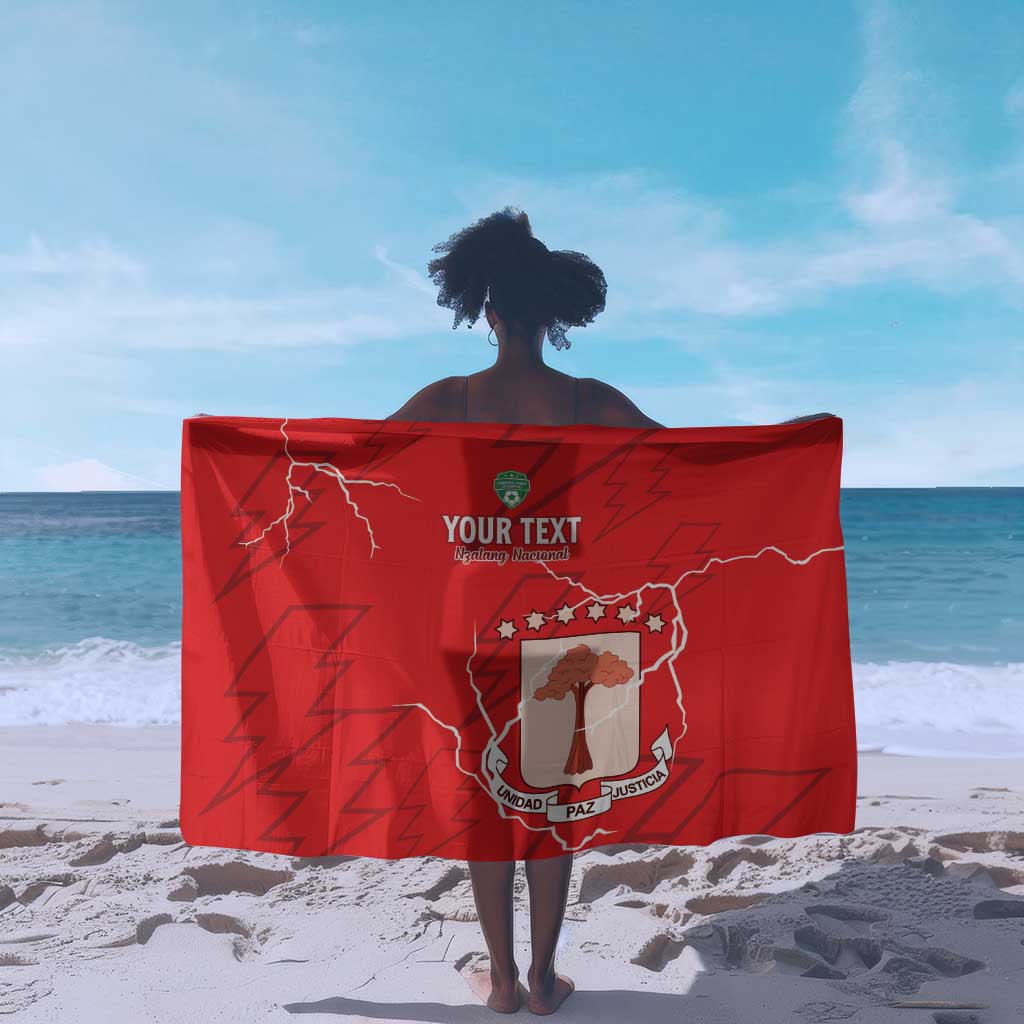 Custom Equatorial Guinea Football Sarong Go Champions - Red Version LT15