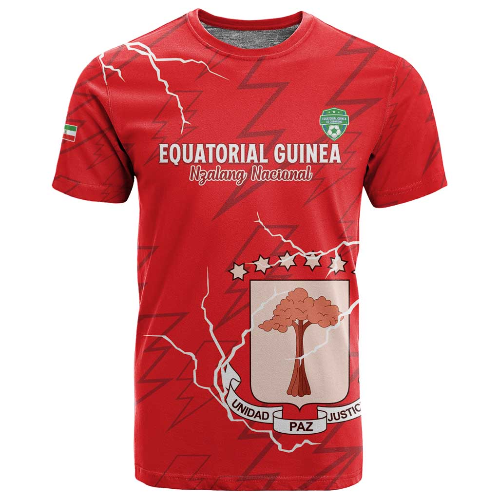 Custom Equatorial Guinea Football T shirt Go Champions - Red Version LT15