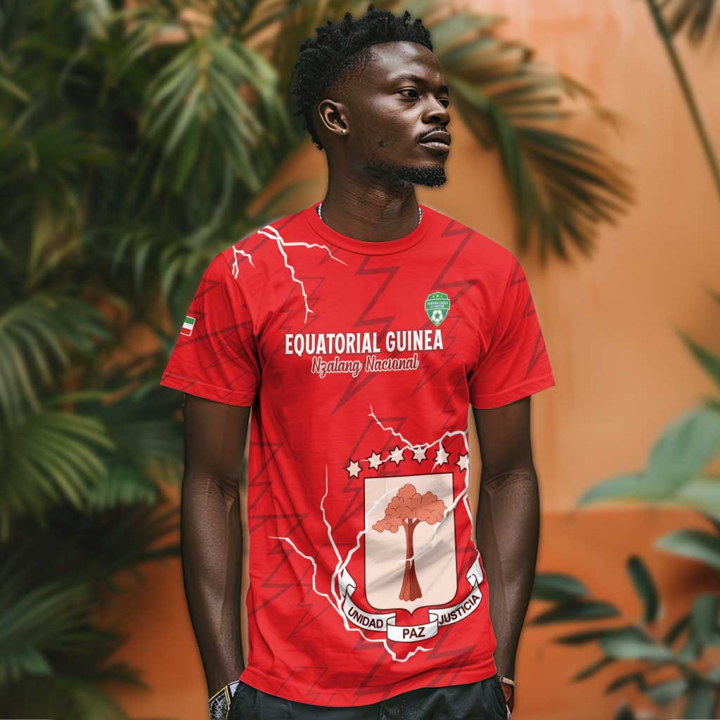 Custom Equatorial Guinea Football T shirt Go Champions - Red Version LT15
