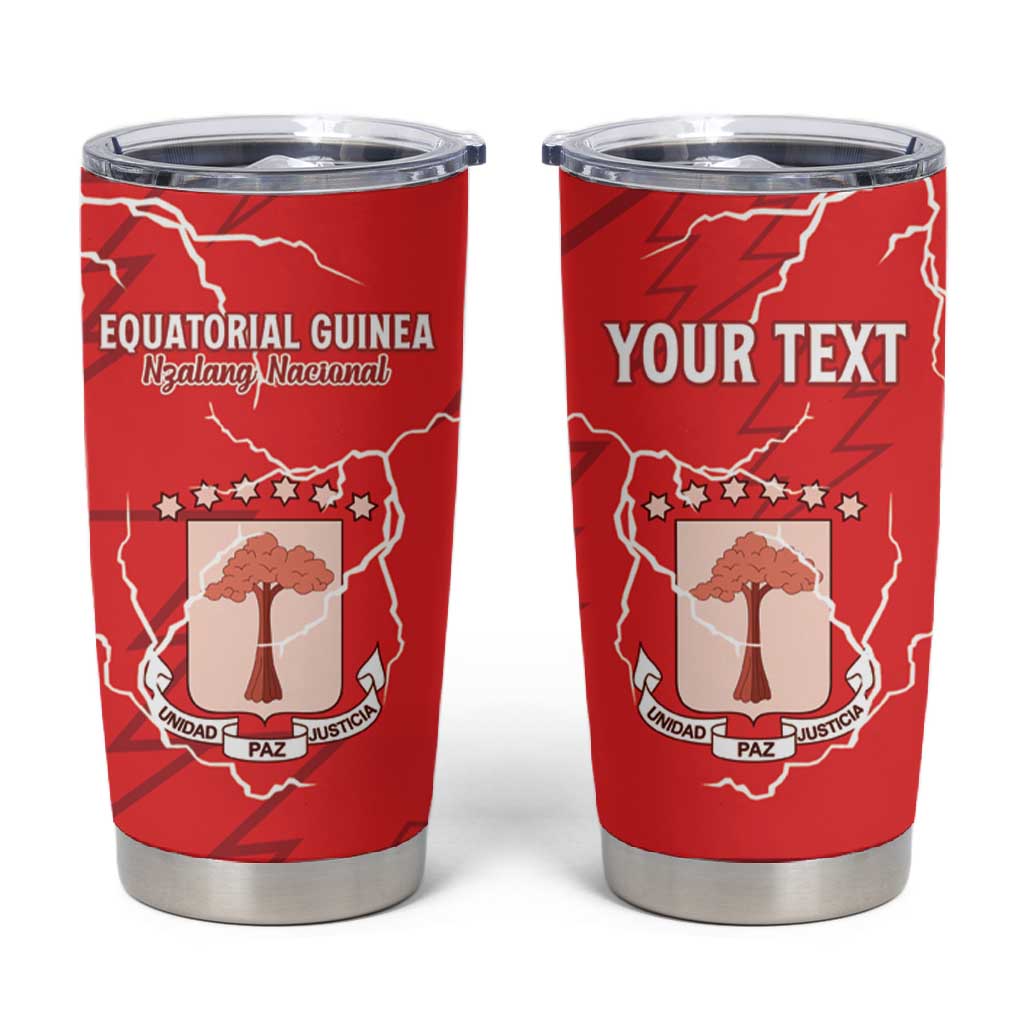 Custom Equatorial Guinea Football Tumbler Cup Go Champions - Red Version LT15