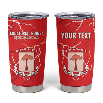 Custom Equatorial Guinea Football Tumbler Cup Go Champions - Red Version LT15