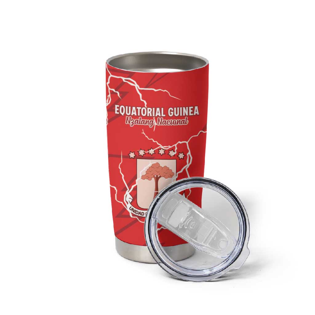 Custom Equatorial Guinea Football Tumbler Cup Go Champions - Red Version LT15