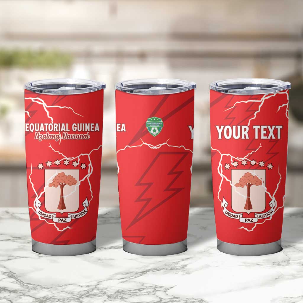 Custom Equatorial Guinea Football Tumbler Cup Go Champions - Red Version LT15