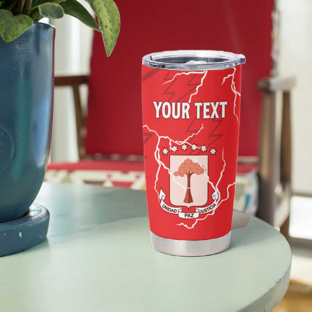 Custom Equatorial Guinea Football Tumbler Cup Go Champions - Red Version LT15