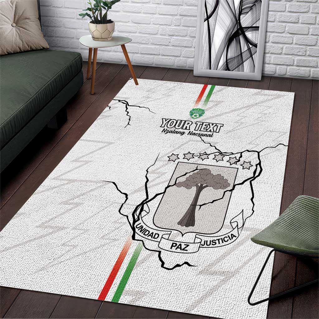 Custom Equatorial Guinea Football Area Rug Go Champions - White Version LT15