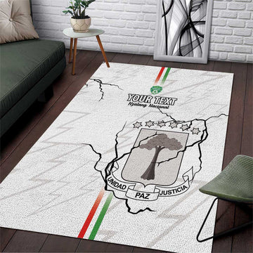 Custom Equatorial Guinea Football Area Rug Go Champions - White Version LT15