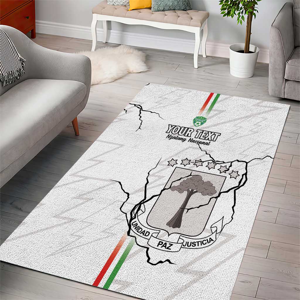 Custom Equatorial Guinea Football Area Rug Go Champions - White Version LT15