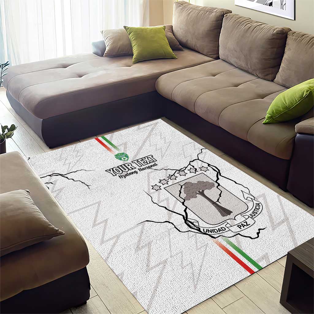 Custom Equatorial Guinea Football Area Rug Go Champions - White Version LT15