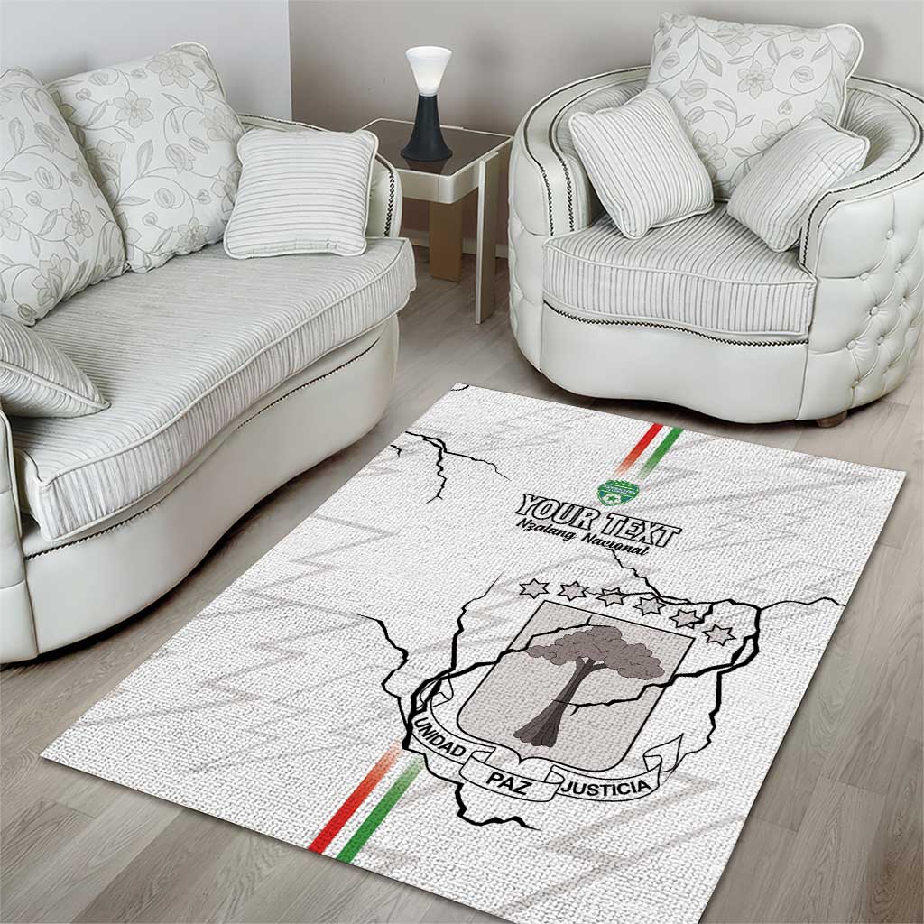 Custom Equatorial Guinea Football Area Rug Go Champions - White Version LT15