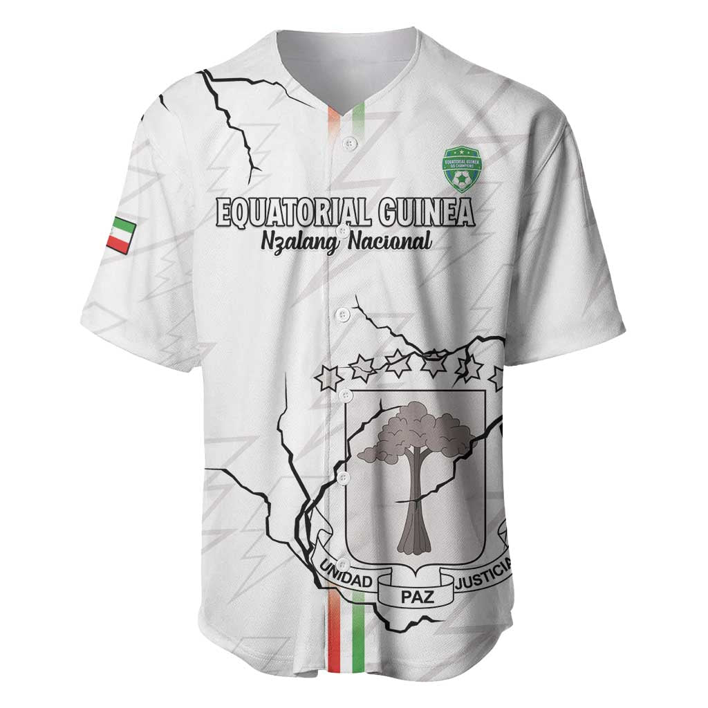 Custom Equatorial Guinea Football Baseball Jersey Go Champions - White Version LT15