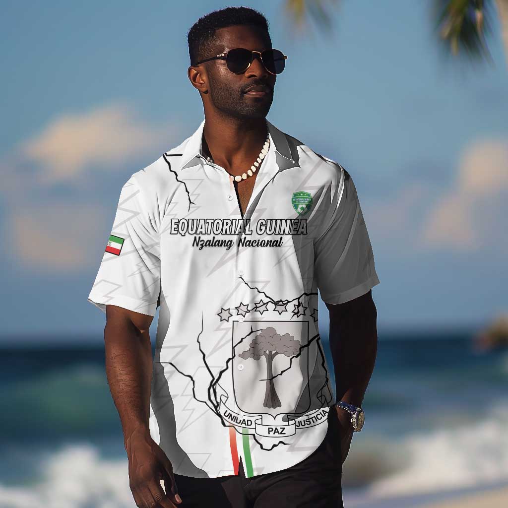 Custom Equatorial Guinea Football Hawaiian Shirt Go Champions - White Version LT15