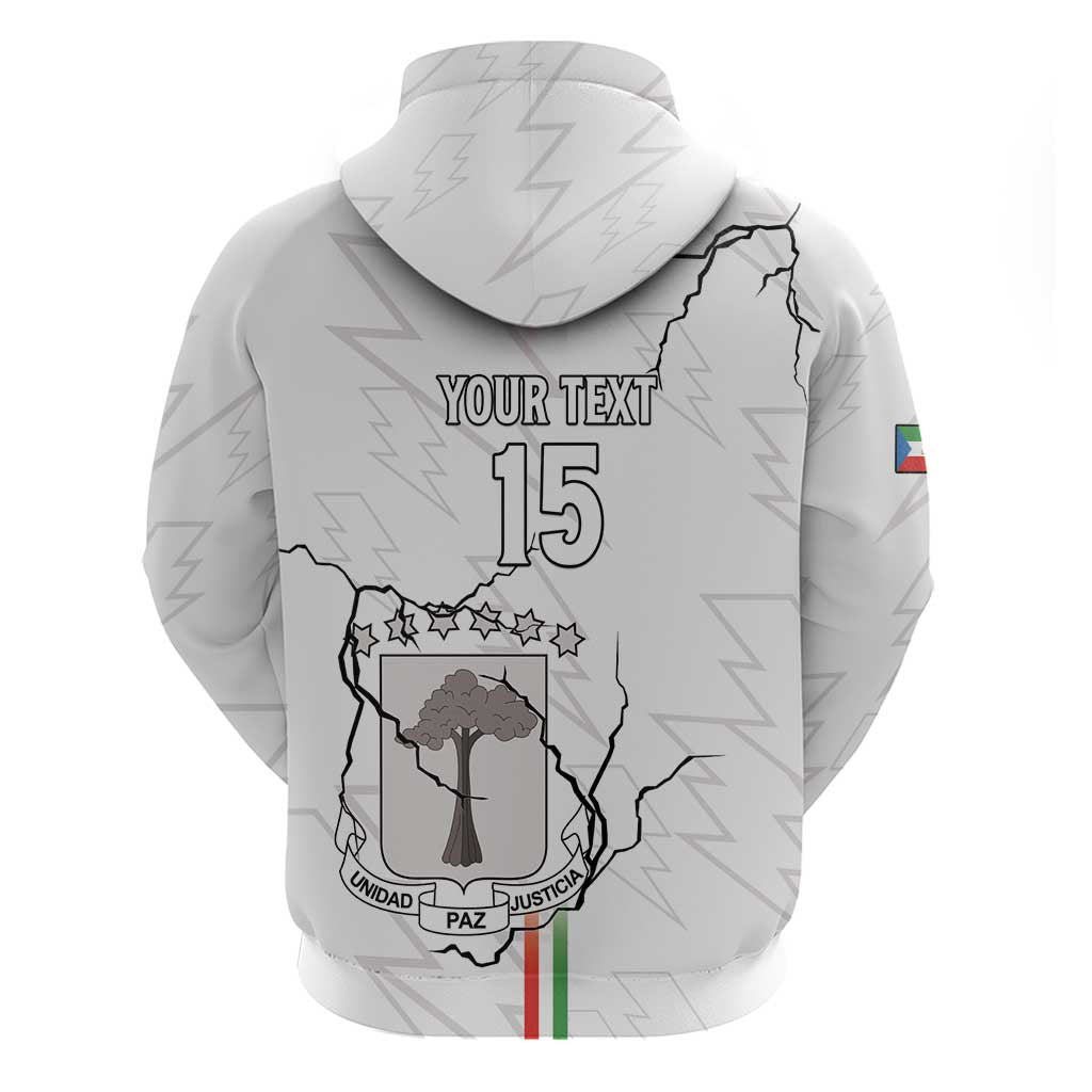 Custom Equatorial Guinea Football Hoodie Allez Nzalang Nacional - White Version LT15