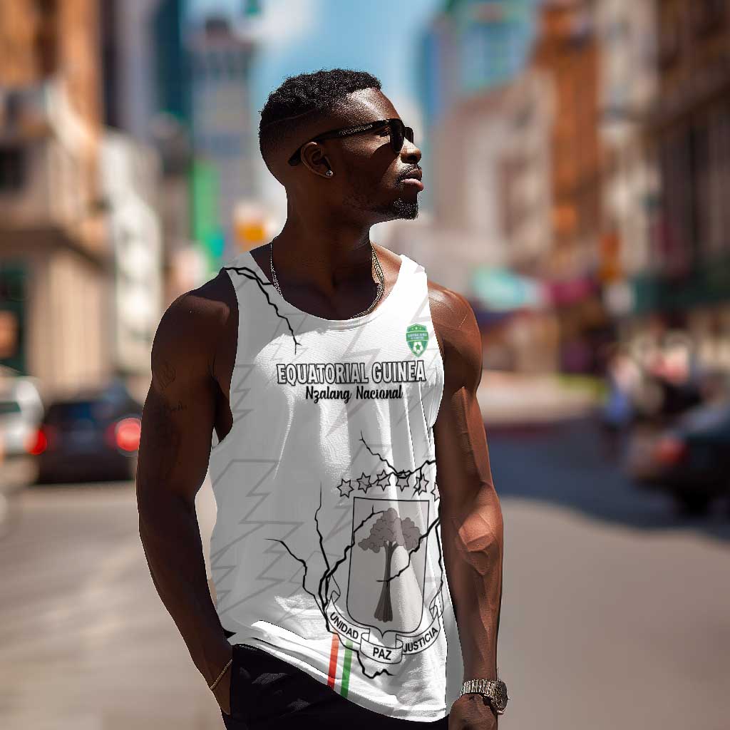 Custom Equatorial Guinea Football Men Tank Top Go Champions - White Version LT15