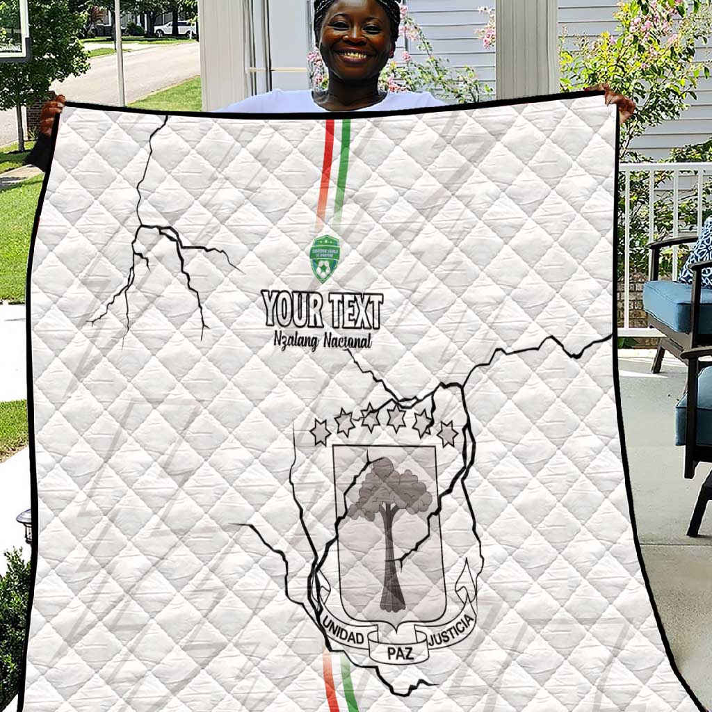 Custom Equatorial Guinea Football Quilt Go Champions - White Version LT15