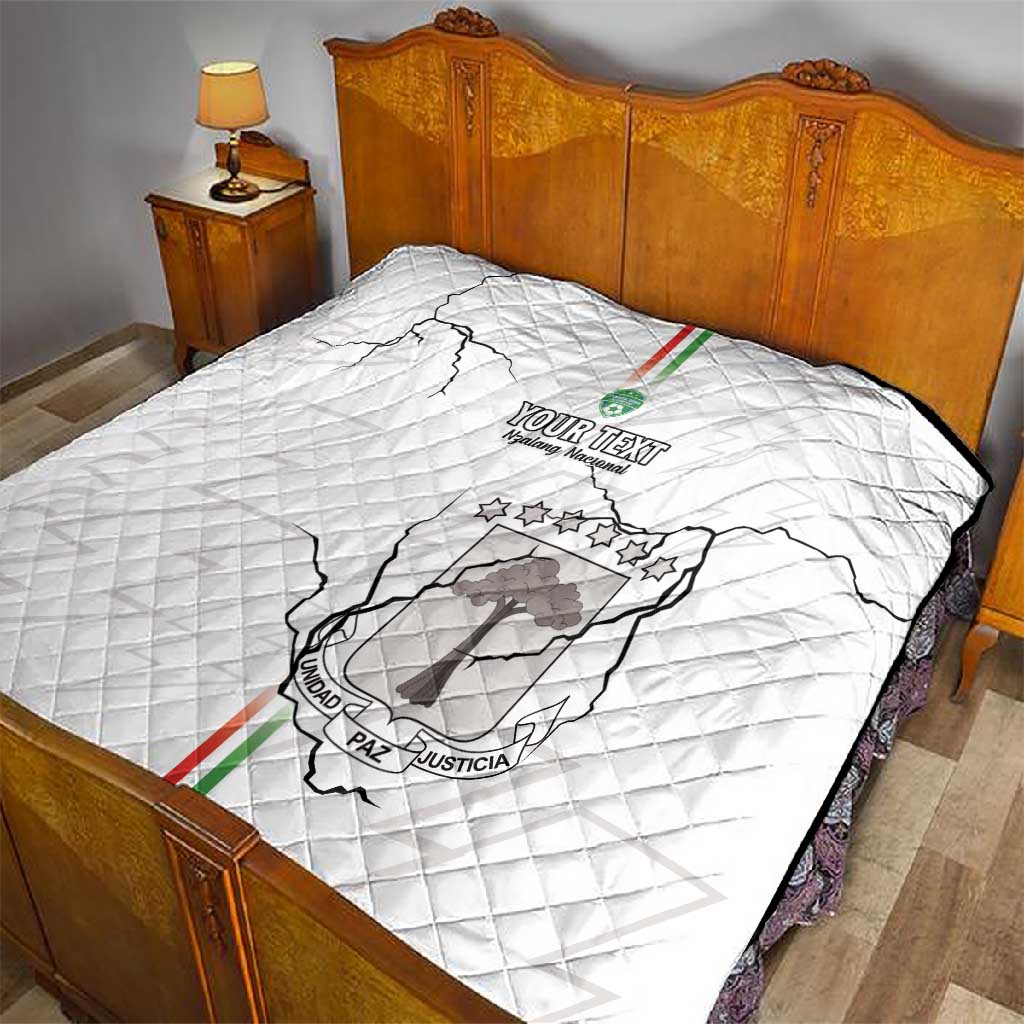 Custom Equatorial Guinea Football Quilt Go Champions - White Version LT15