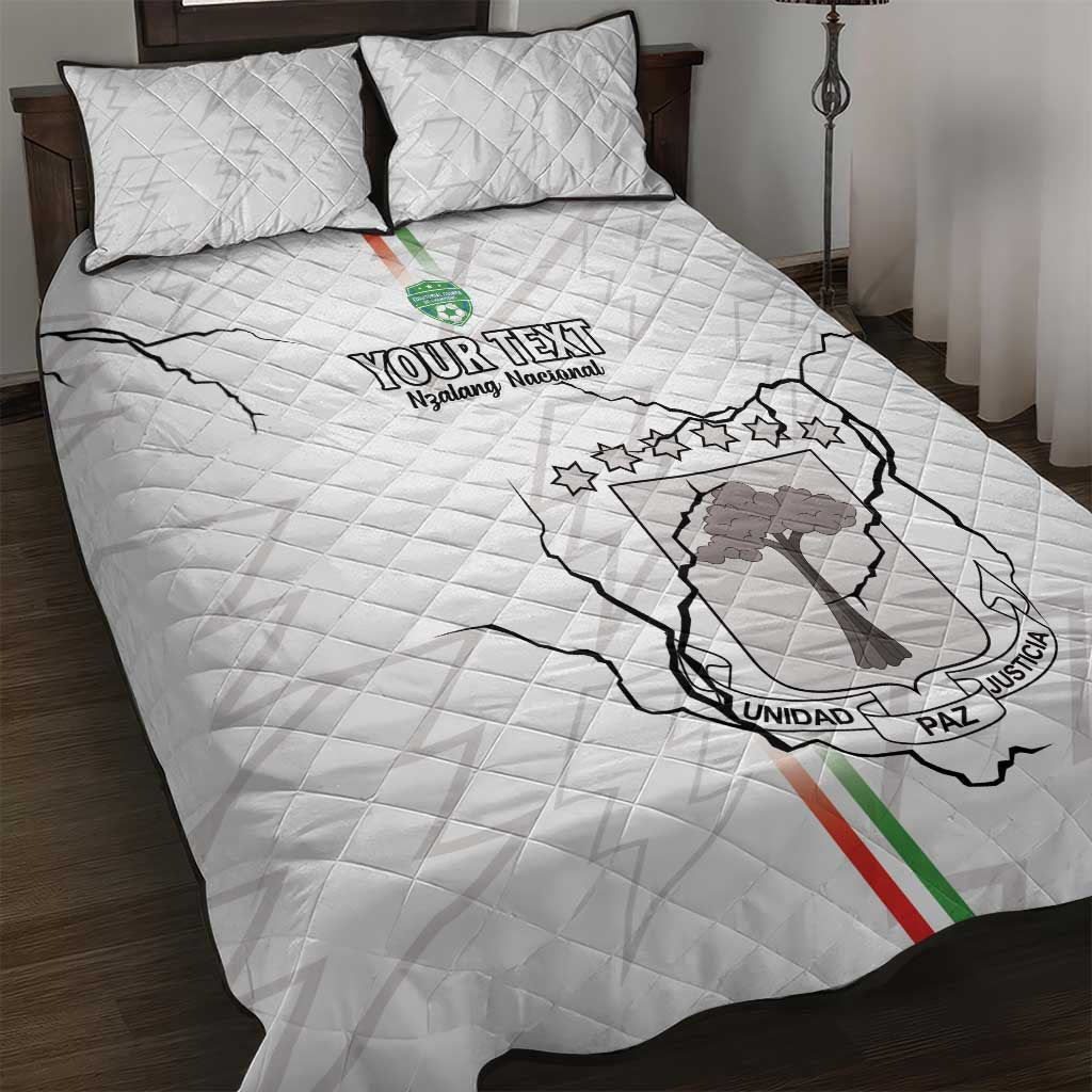 Custom Equatorial Guinea Football Quilt Bed Set Go Champions - White Version LT15