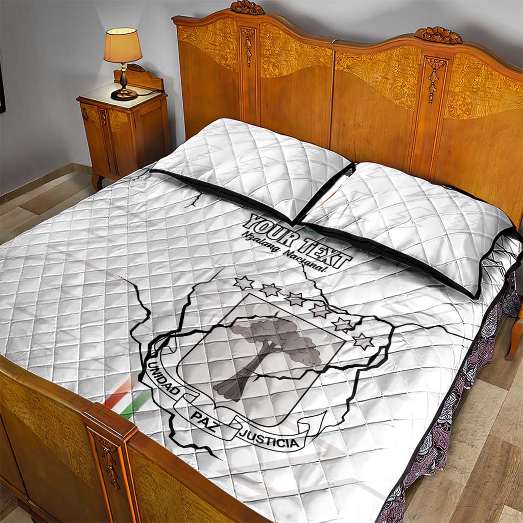 Custom Equatorial Guinea Football Quilt Bed Set Go Champions - White Version LT15
