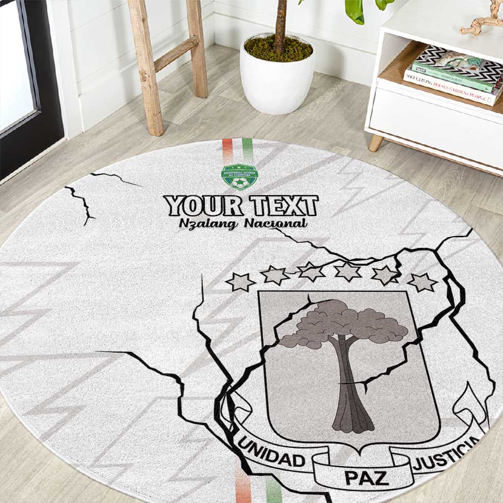 Custom Equatorial Guinea Football Round Carpet Go Champions - White Version LT15