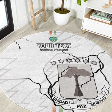 Custom Equatorial Guinea Football Round Carpet Go Champions - White Version LT15