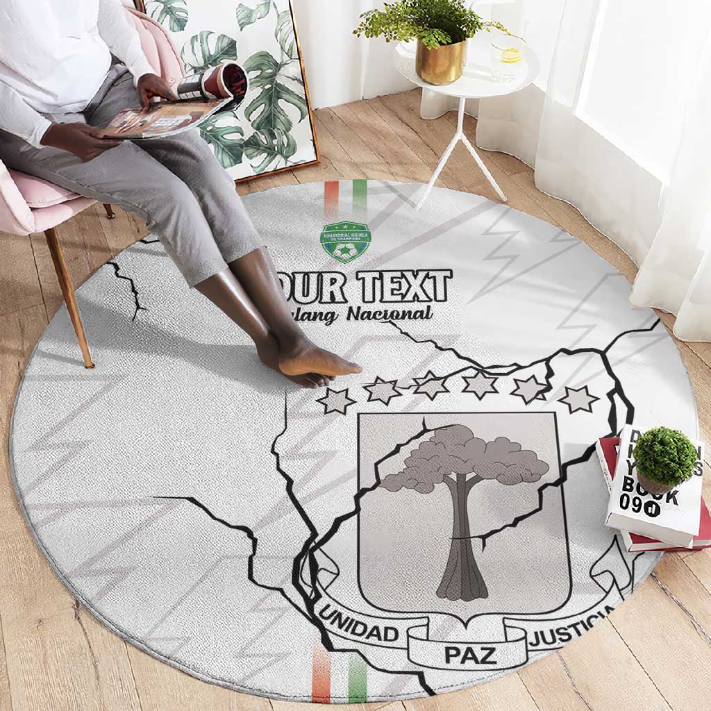 Custom Equatorial Guinea Football Round Carpet Go Champions - White Version LT15