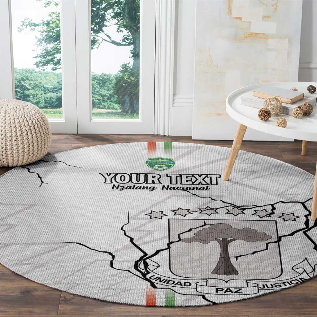 Custom Equatorial Guinea Football Round Carpet Go Champions - White Version LT15