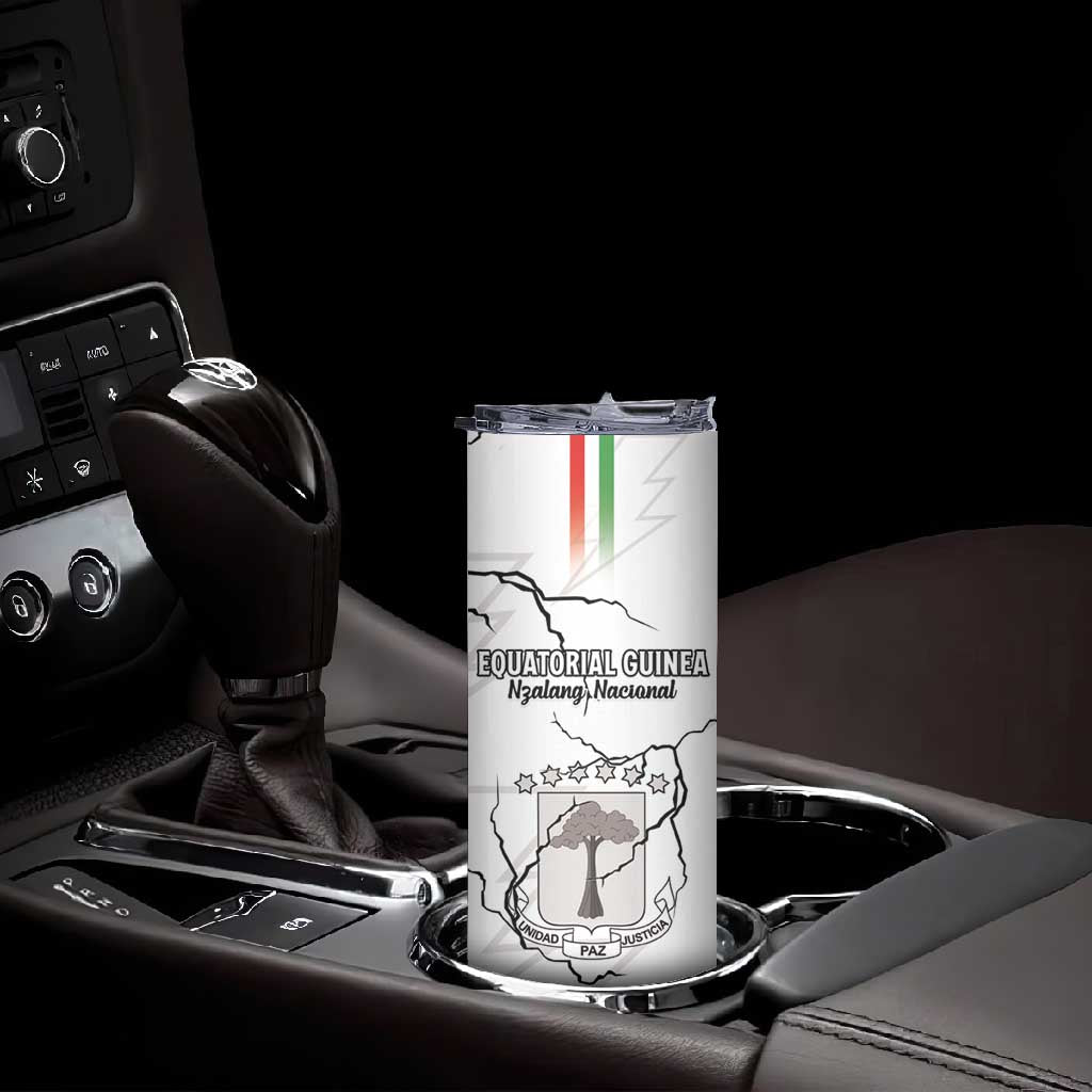 Custom Equatorial Guinea Football Skinny Tumbler Go Champions - White Version LT15