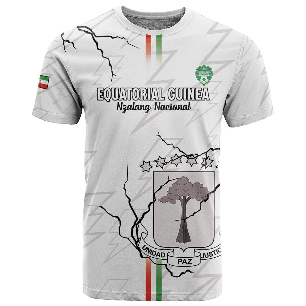 Custom Equatorial Guinea Football T shirt Go Champions - White Version LT15