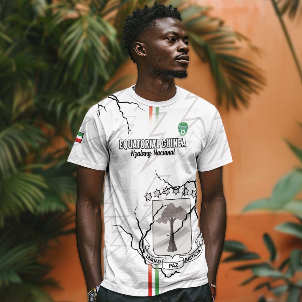 Custom Equatorial Guinea Football T shirt Go Champions - White Version LT15