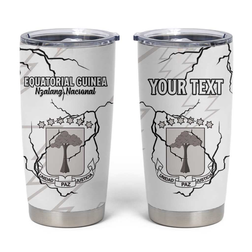 Custom Equatorial Guinea Football Tumbler Cup Go Champions - White Version LT15