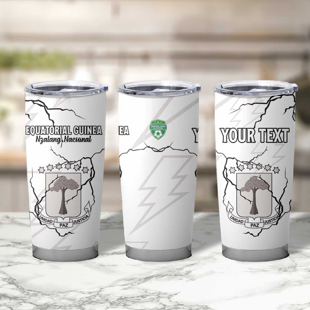 Custom Equatorial Guinea Football Tumbler Cup Go Champions - White Version LT15