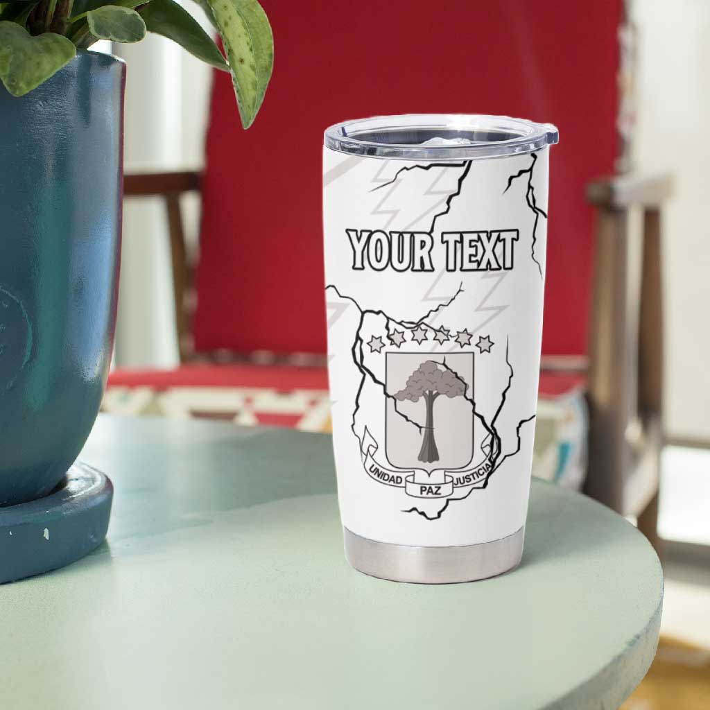 Custom Equatorial Guinea Football Tumbler Cup Go Champions - White Version LT15