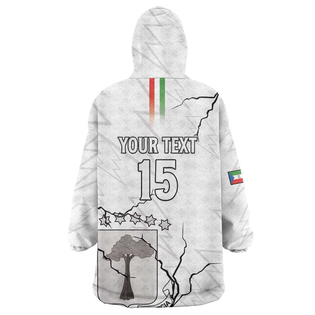 Custom Equatorial Guinea Football Wearable Blanket Hoodie Go Champions - White Version LT15