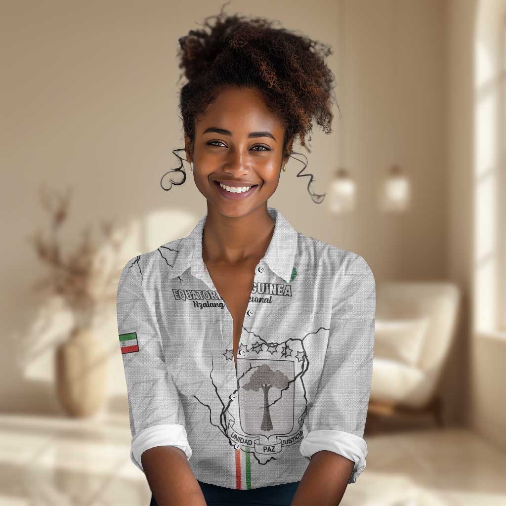 Custom Equatorial Guinea Football Women Casual Shirt Go Champions - White Version LT15