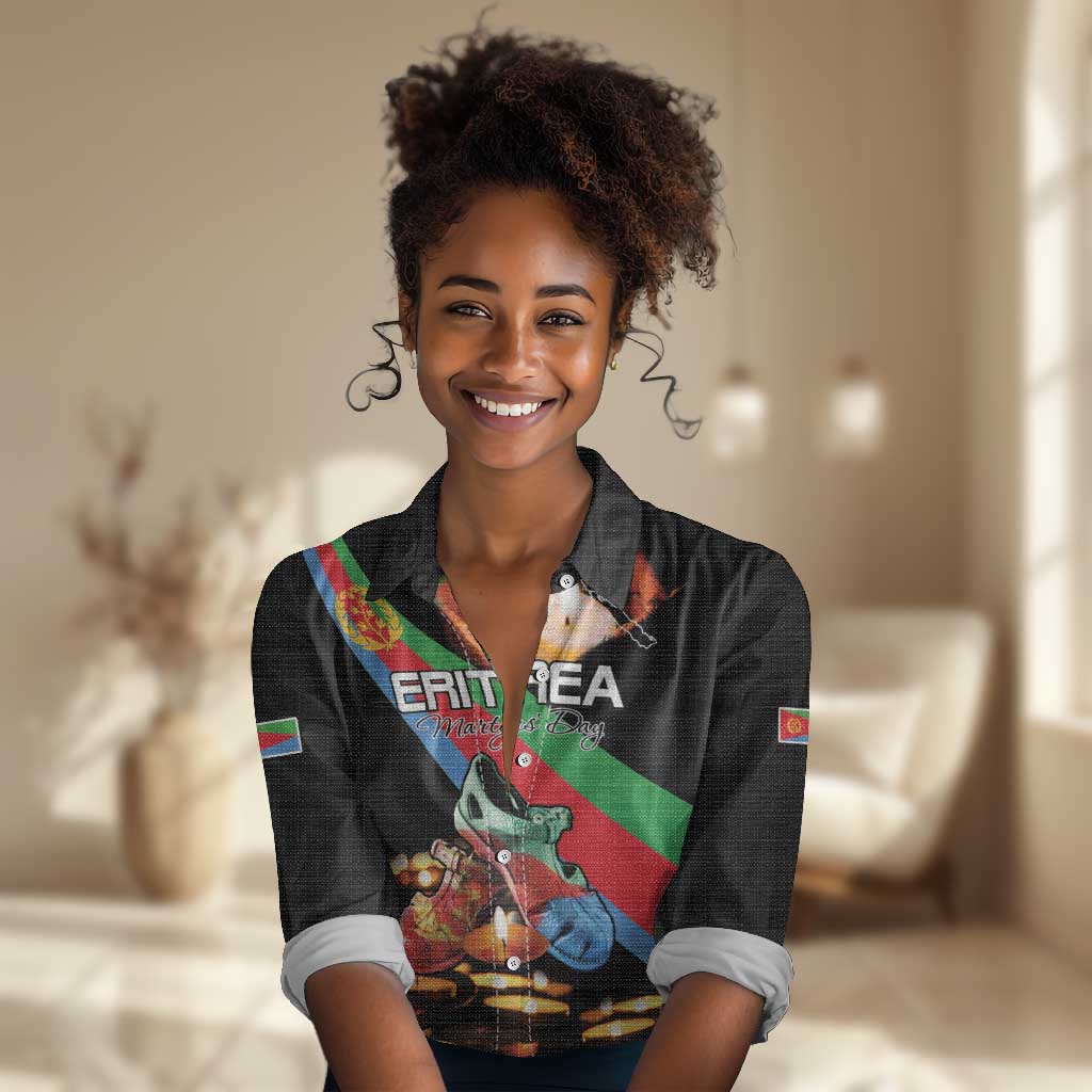 Personalized Eritrea Martyrs Day Women Casual Shirt Candlelight Vigil Remembering Our Heroes LT15
