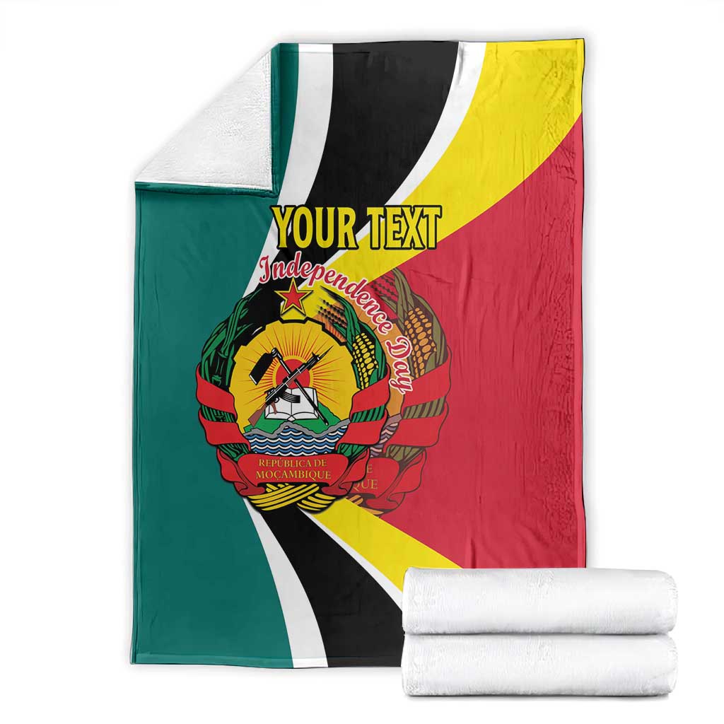 Personalized Mozambique Independence Day Blanket Coat Of Arms - Flag Style LT15