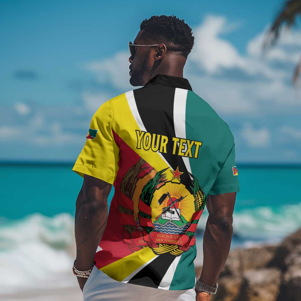 Personalized Mozambique Independence Day Hawaiian Shirt Coat Of Arms - Flag Style LT15