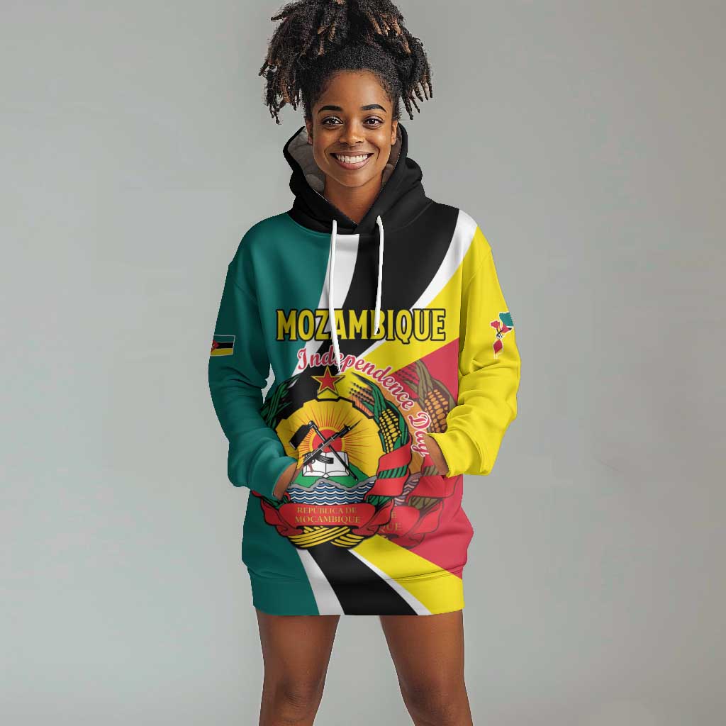 Personalized Mozambique Independence Day Hoodie Dress Coat Of Arms - Flag Style LT15