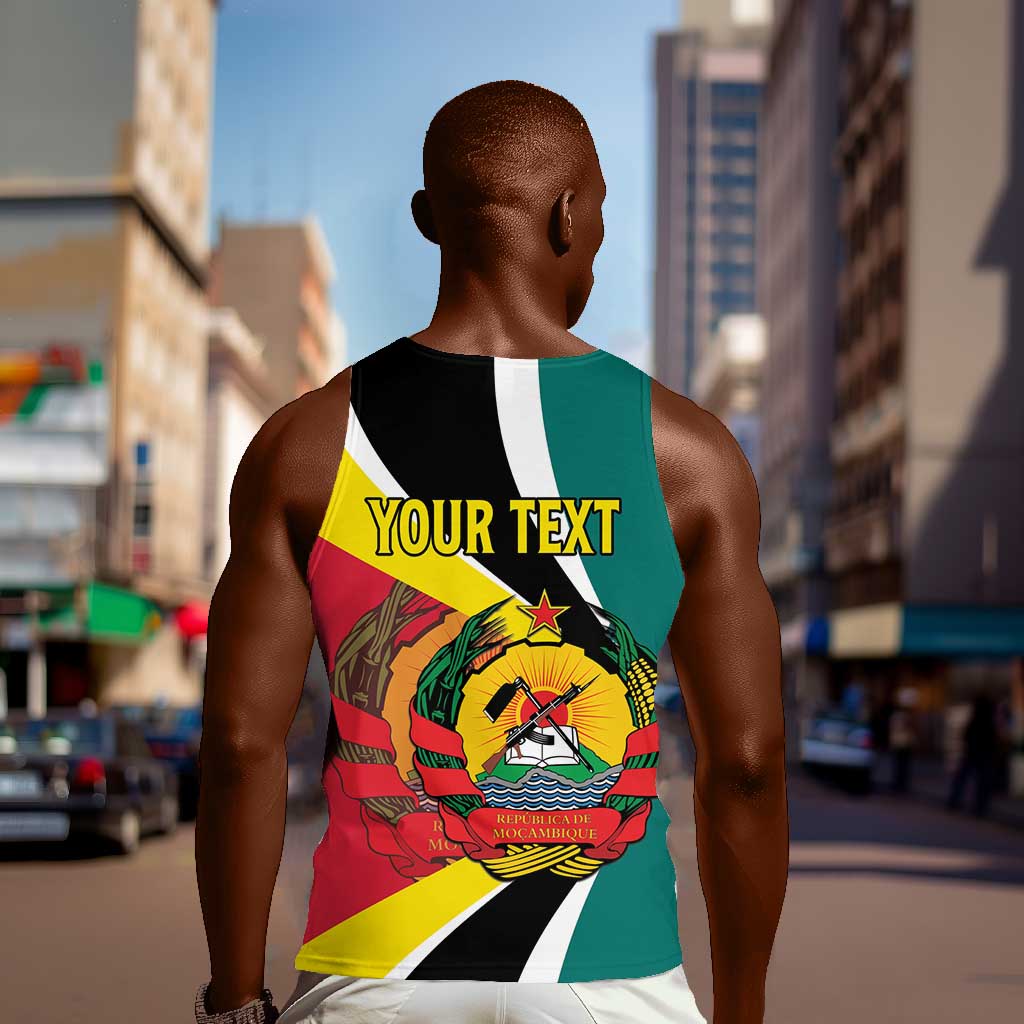 Personalized Mozambique Independence Day Men Tank Top Coat Of Arms - Flag Style LT15