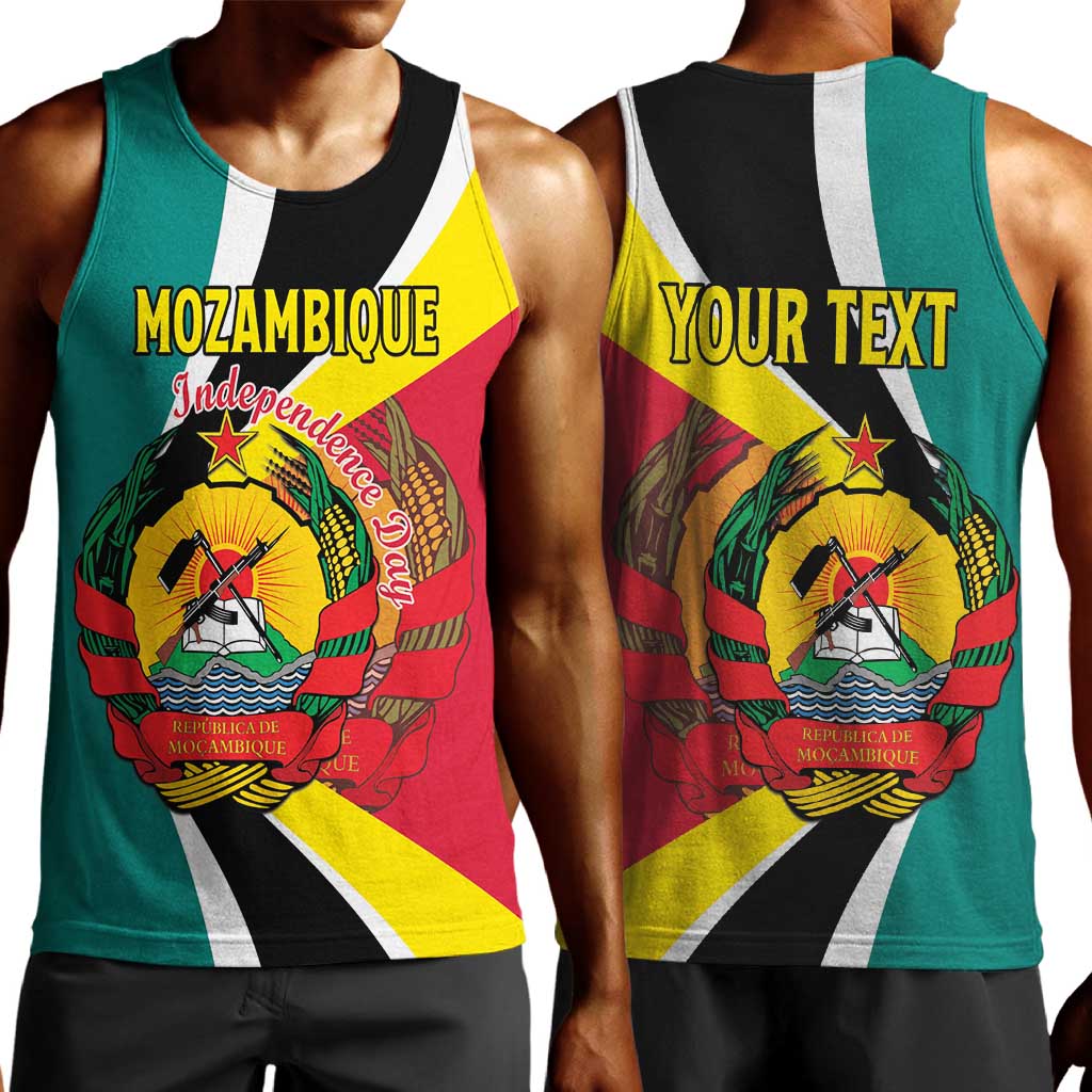 Personalized Mozambique Independence Day Men Tank Top Coat Of Arms - Flag Style LT15