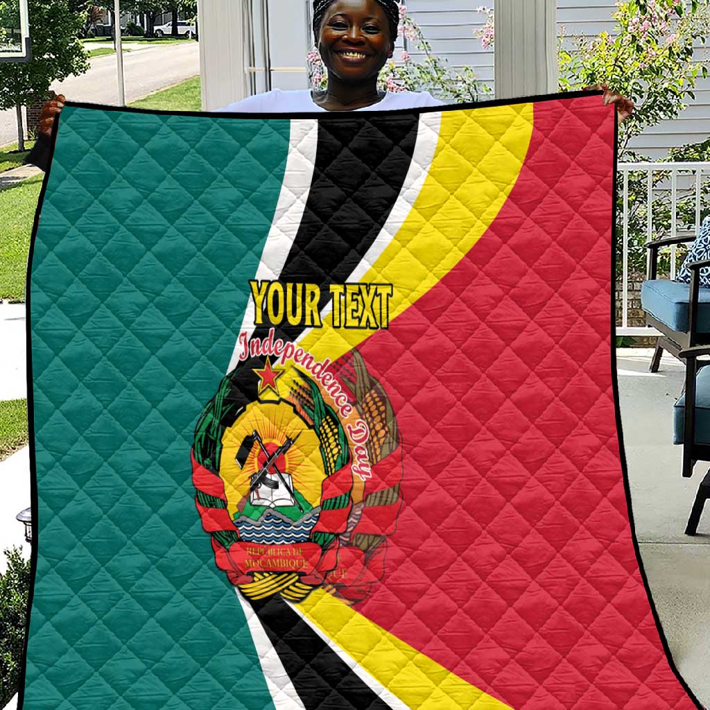 Personalized Mozambique Independence Day Quilt Coat Of Arms - Flag Style LT15