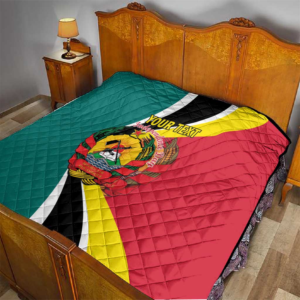 Personalized Mozambique Independence Day Quilt Coat Of Arms - Flag Style LT15