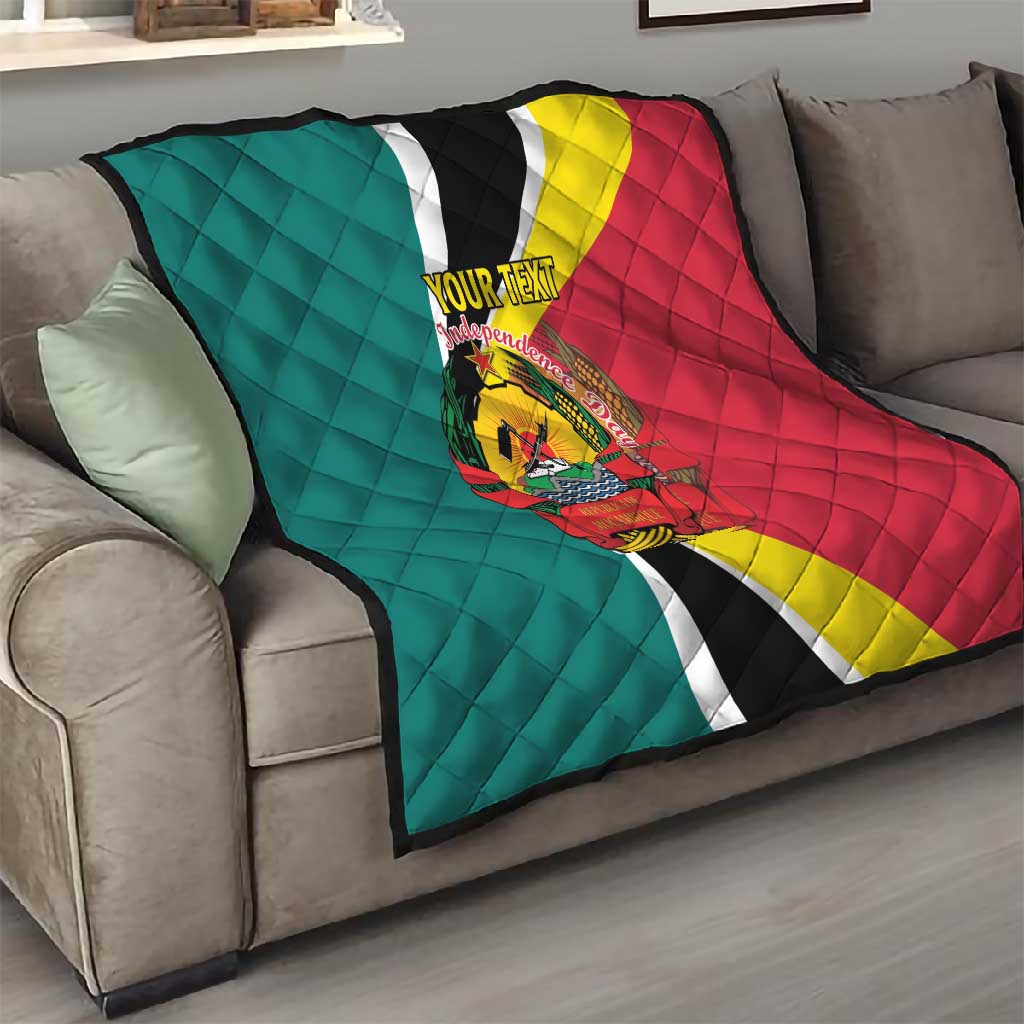 Personalized Mozambique Independence Day Quilt Coat Of Arms - Flag Style LT15