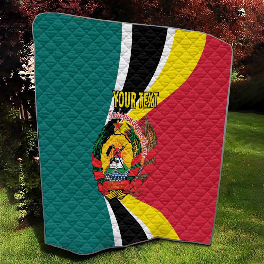 Personalized Mozambique Independence Day Quilt Coat Of Arms - Flag Style LT15