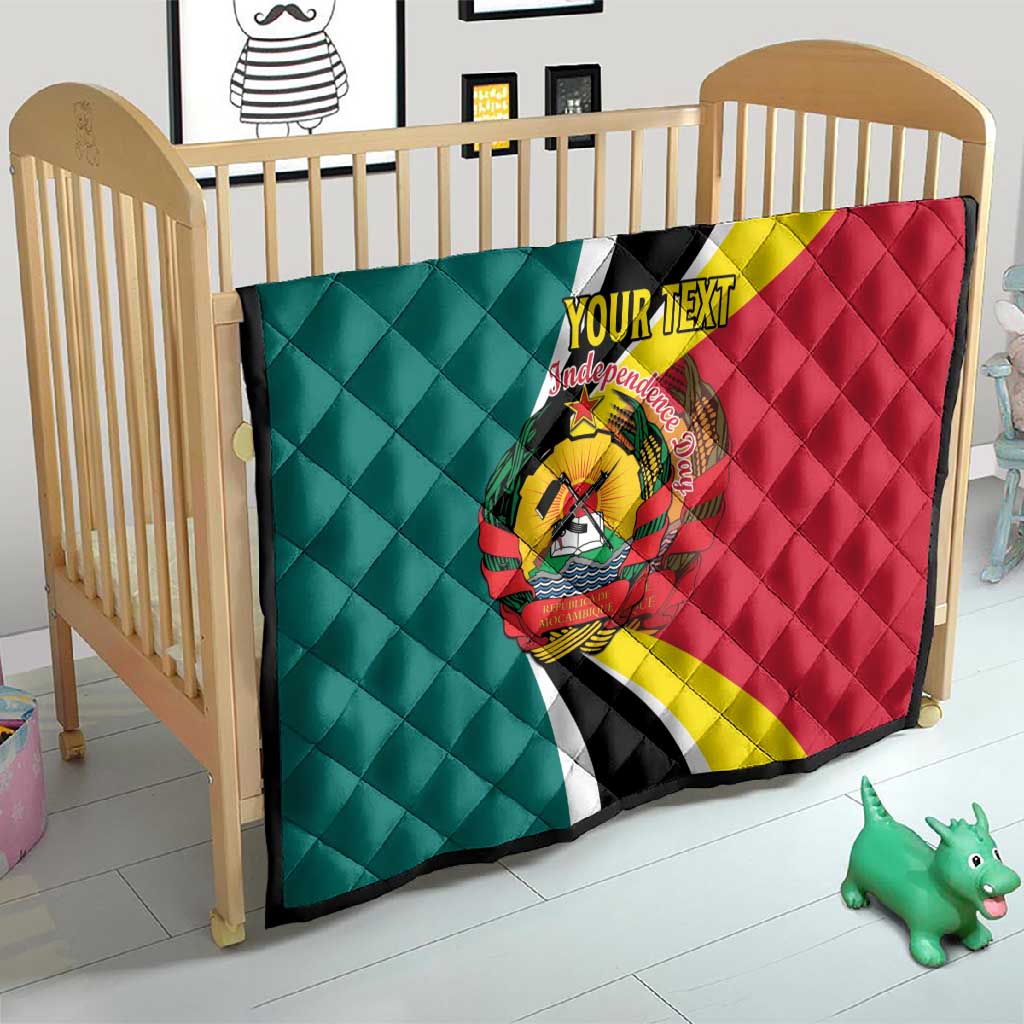 Personalized Mozambique Independence Day Quilt Coat Of Arms - Flag Style LT15