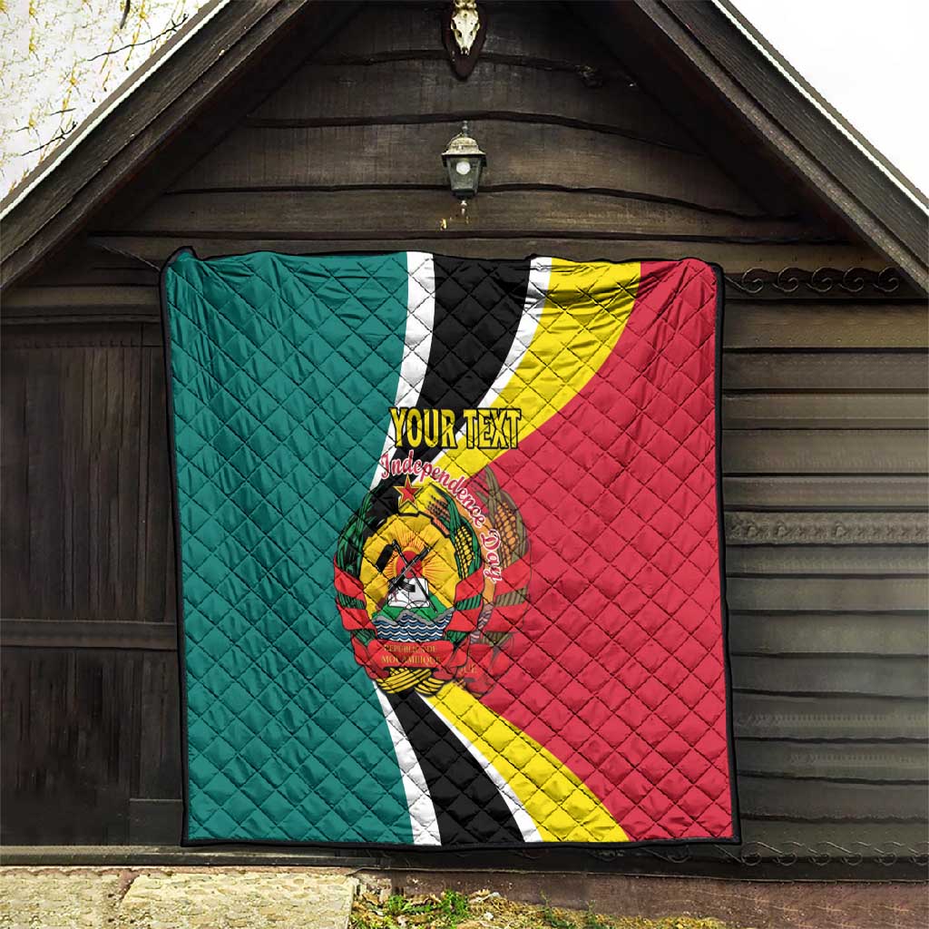Personalized Mozambique Independence Day Quilt Coat Of Arms - Flag Style LT15