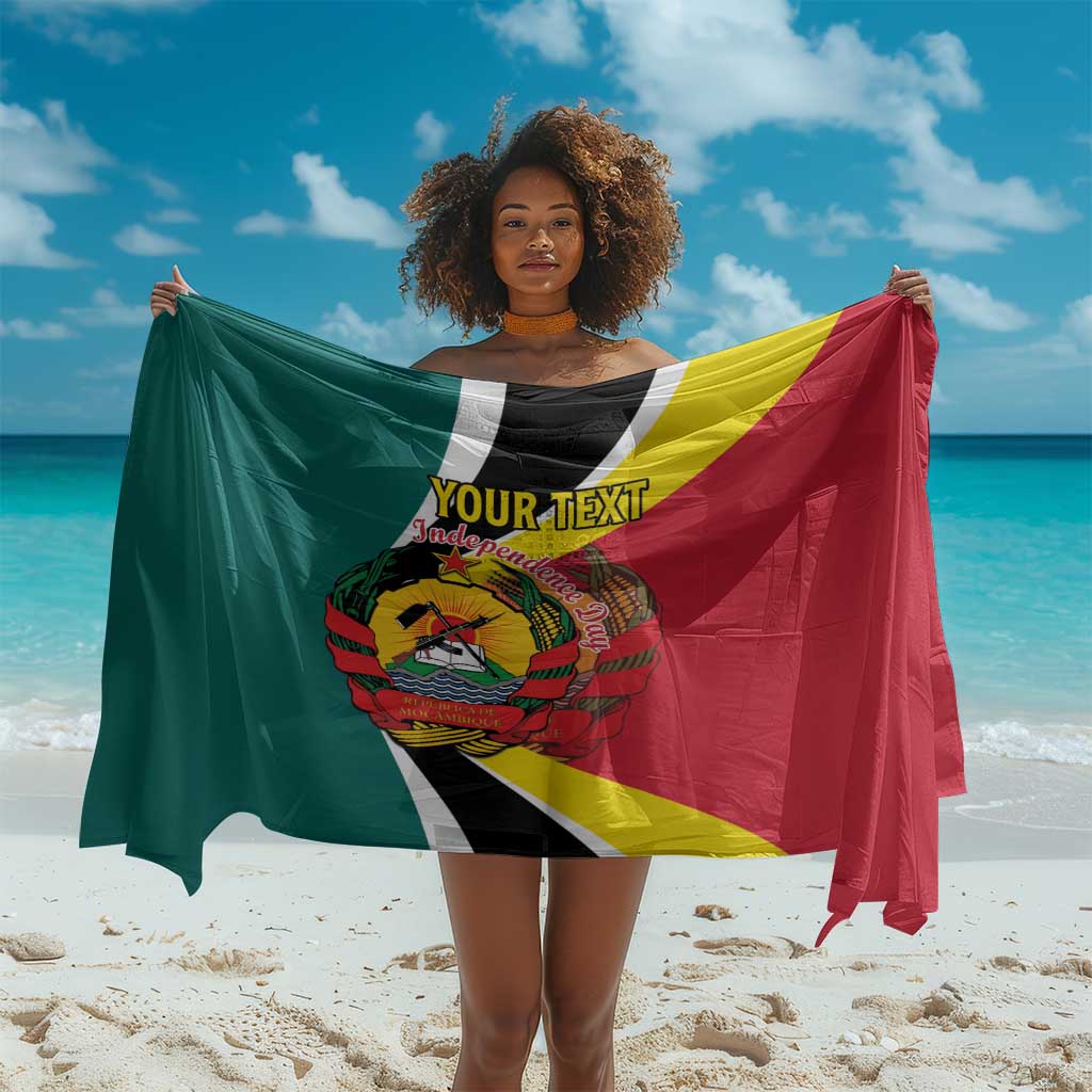 Personalized Mozambique Independence Day Sarong Coat Of Arms - Flag Style LT15