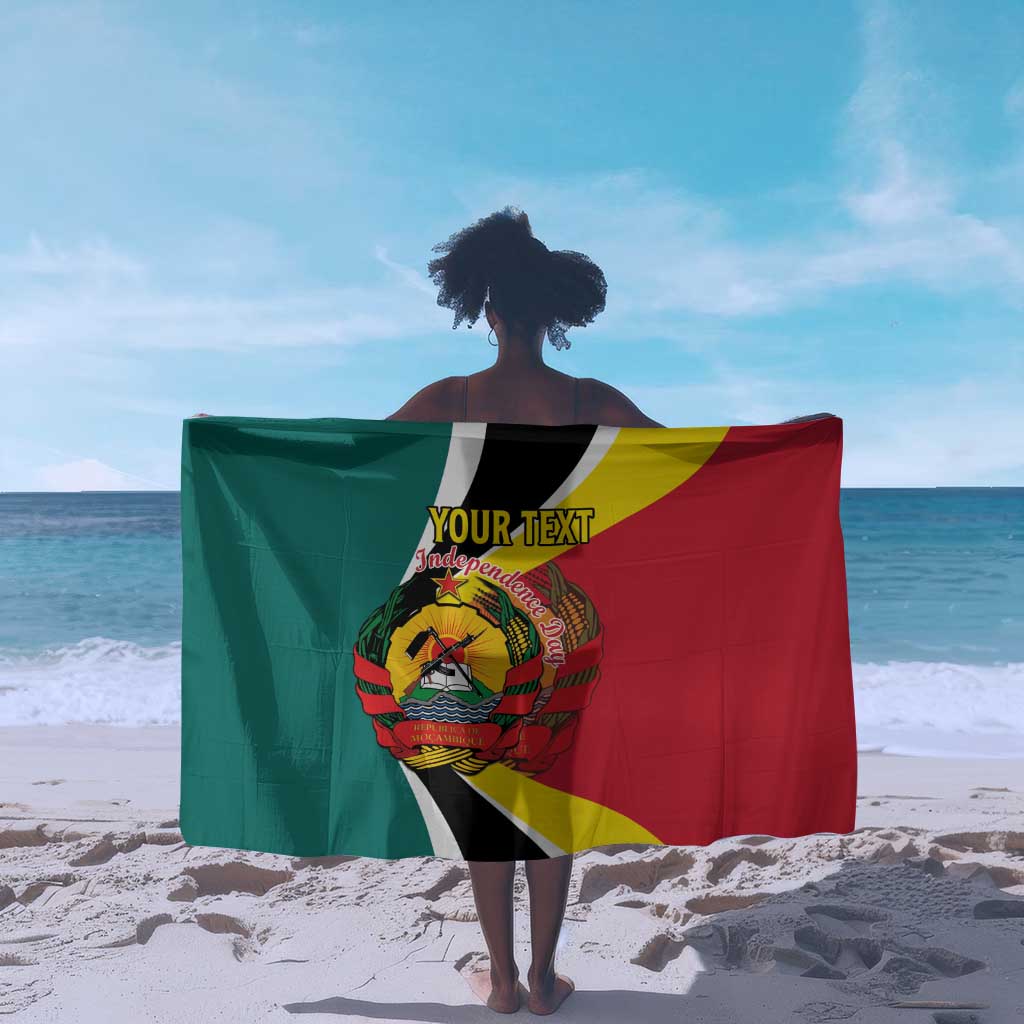 Personalized Mozambique Independence Day Sarong Coat Of Arms - Flag Style LT15