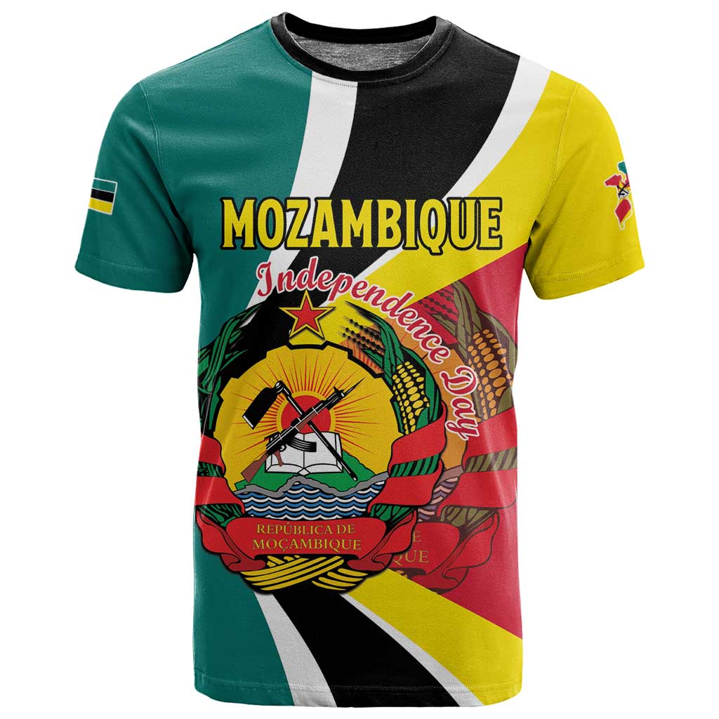Personalized Mozambique Independence Day T shirt Coat Of Arms - Flag Style LT15